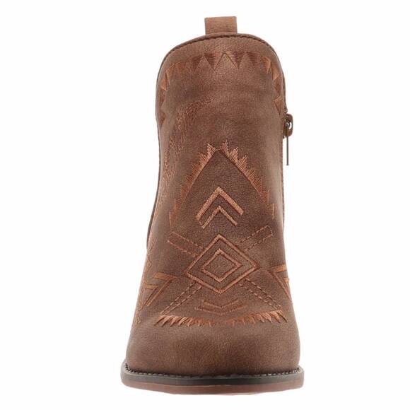 NEW PIERRE DUMAS women's western ankle bootie in whiskey - Picture 2 of 3